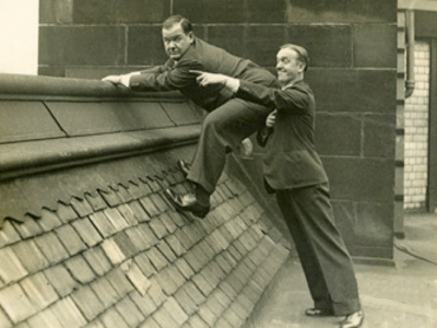 LAUREL and HARDY Edinburgh BRITISH TOURS 1932 by A.J Marriot.