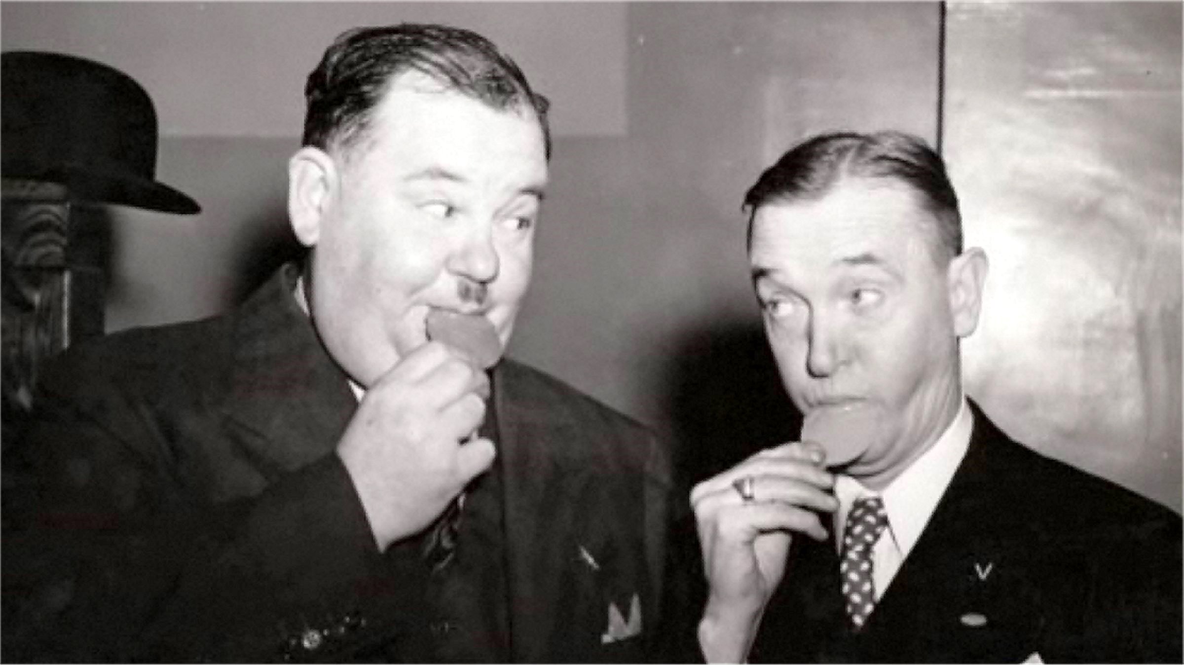 HOLLYWOOD VICTORY CARAVAN Laurel and Hardy by A.J Marriot.